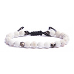 White Howlite Beaded Bracelet