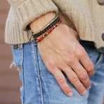 Brass Snake Beaded Bracelet