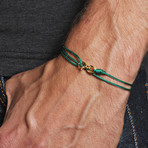 Green + Gold Micro Cord Bracelet