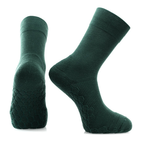 Set of 2 // Neverquit Crew Socks // Army Green (Medium)
