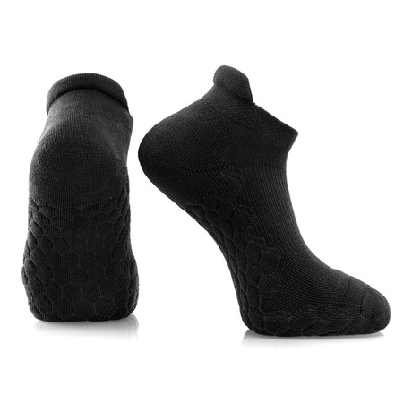 Set of 2 // Neverquit Ankle Socks // Black (Large)