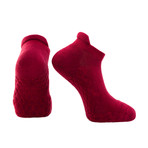 Set of 2 // Neverquit Ankle Socks // Burgundy (Large)