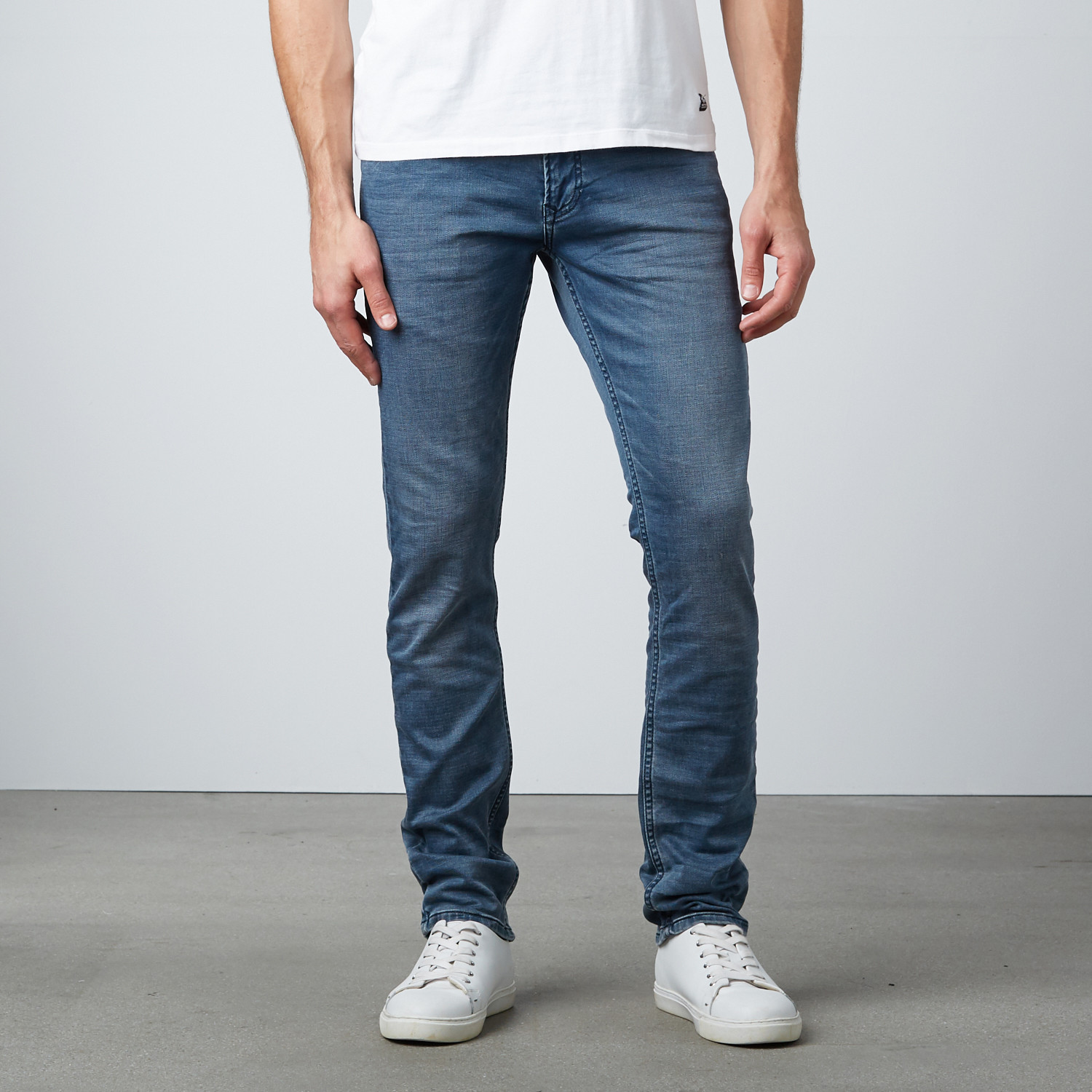 Skinny Jeans // Solid Blue (30WX32L) - Salvatore Galliano - Touch of Modern