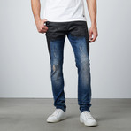 Skinny Jeans // Blue + Black (30WX32L)