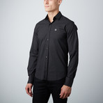 Slim Button Down Shirt // Black (2XL)