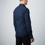 Slim Button Down Shirt // Dark Blue (XL)