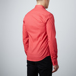 Slim Button Down Shirt // Red (XL)