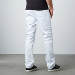 Rawx Moto Ribbing Jeans // White (36WX32L)