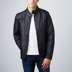 Nylon With Faux Leather Detail // Black (S)