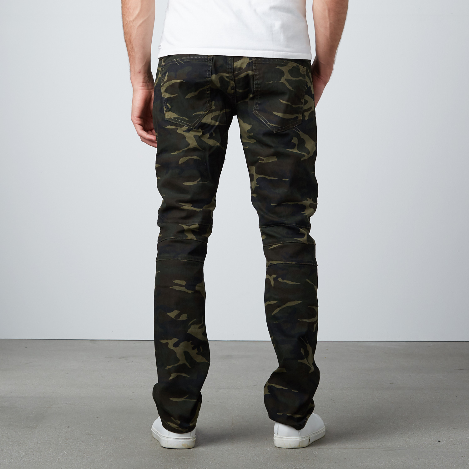 Camo Print Moto Jeans // Olive (30WX30L) - XRay Jeans - Touch of Modern