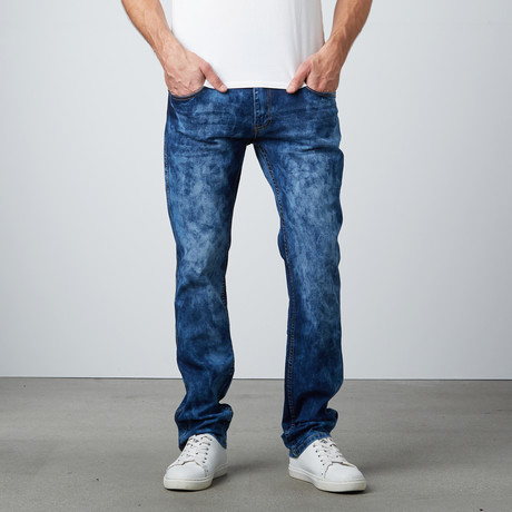 Marble Wash Standard Slim Jean // Medium Blue (30WX30L)