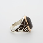 Vintage Onyx Stone Ring (Size 8.5)