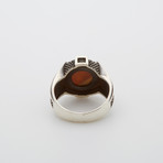 Red Agate Luxury Ring (Size 8.5)