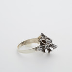 Howling Wild Wolf Ring (Size 8.5)