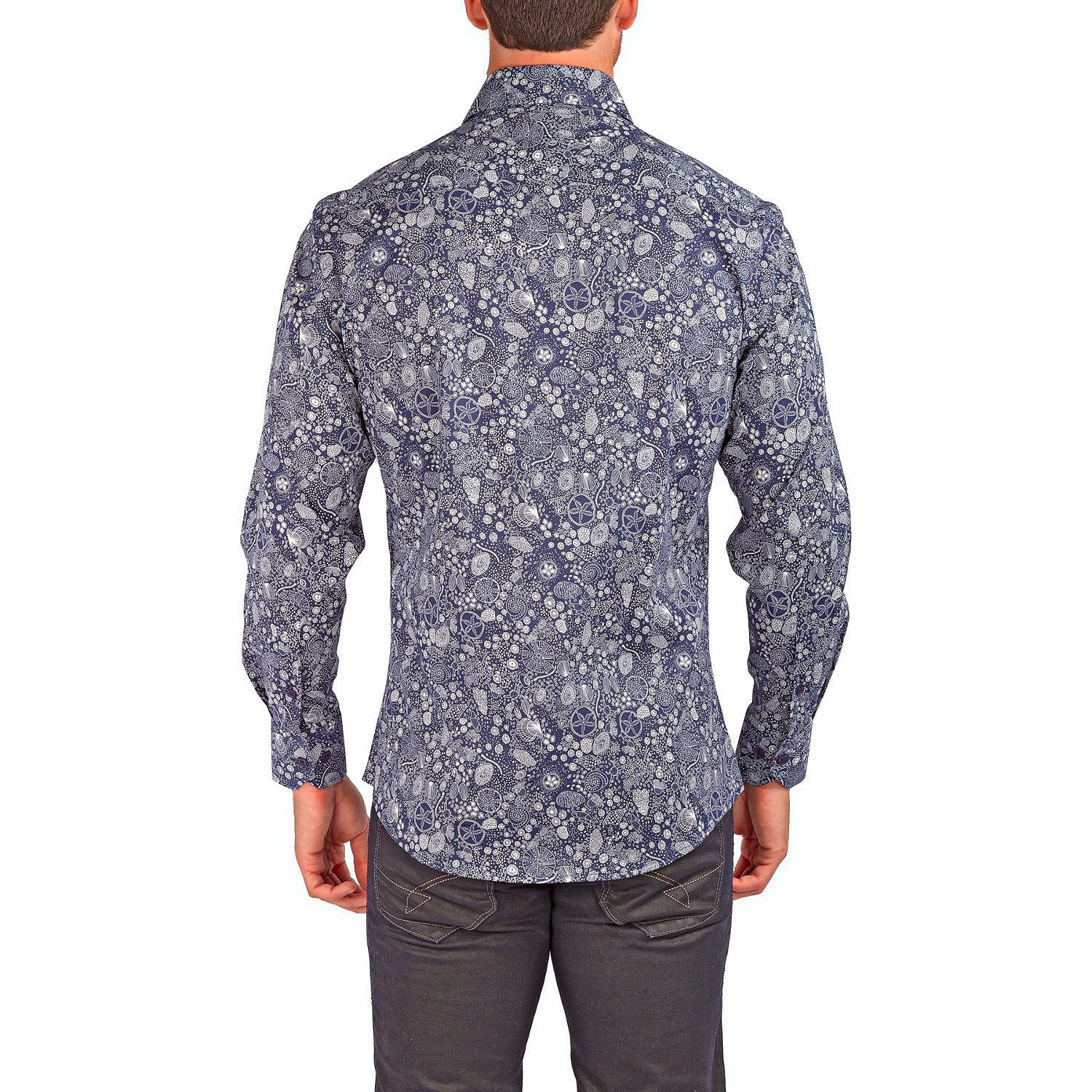 Lewis Long-Sleeve Button-Up Shirt // Navy (4XL) - BESPOKE - Touch of Modern