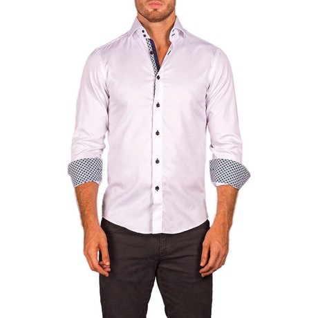Swiss Pupil Long-Sleeve Button-Up Shirt // White (S)