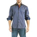 Long-Sleeve Button-Up Shirt // Blue (S)