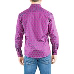 Long-Sleeve Button-Up Shirt // Purple (L)