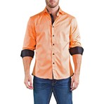 Geraint Long-Sleeve Button-Up Shirt // Orange (S)