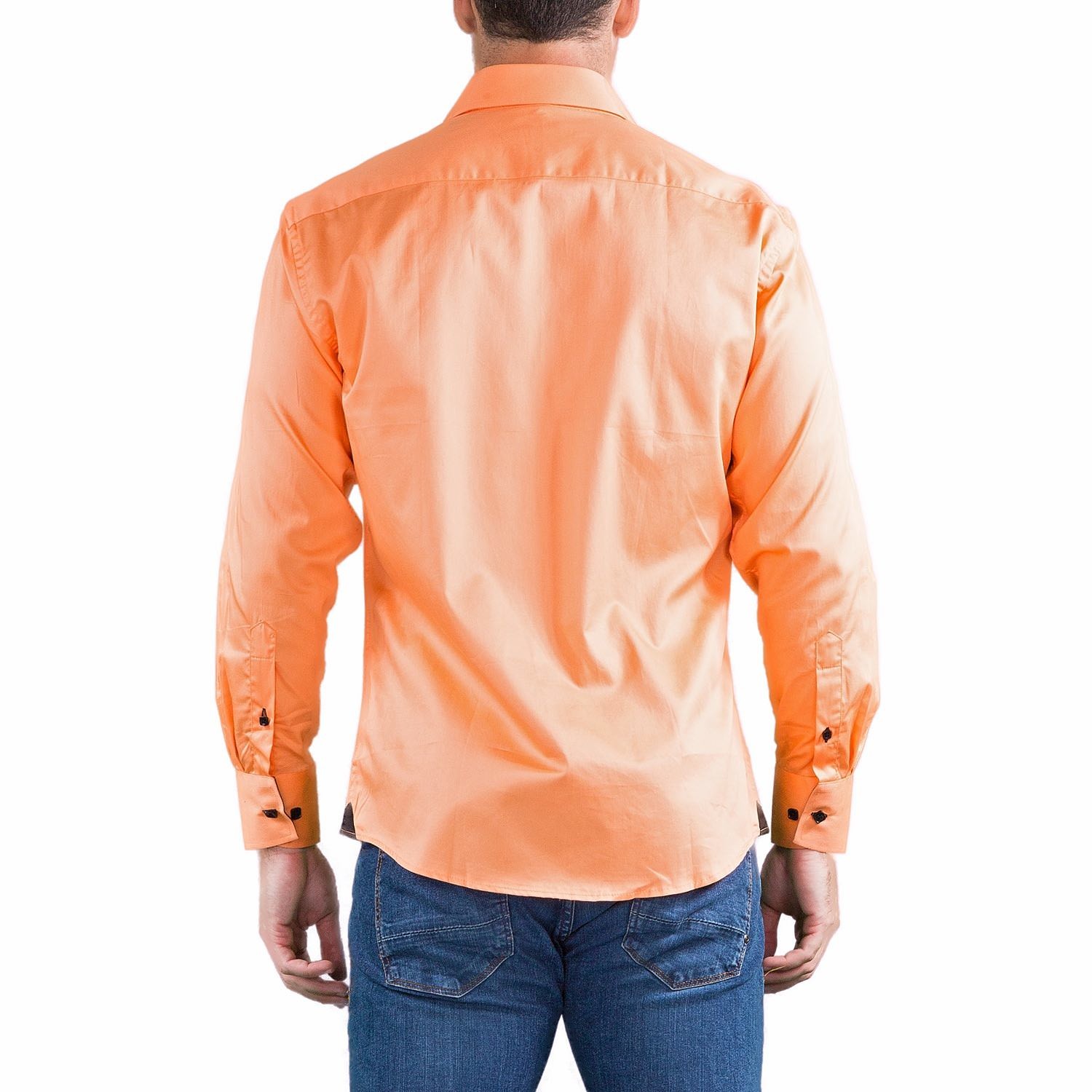 Long-Sleeve Button-Up Shirt // Orange (XS) - BESPOKE - Touch of Modern