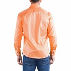 Geraint Long-Sleeve Button-Up Shirt // Orange (M)