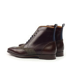 Military Brogue Herringbone Boot // Brown (US: 6.5)