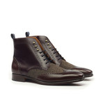 Military Brogue Herringbone Boot // Brown (US: 8)