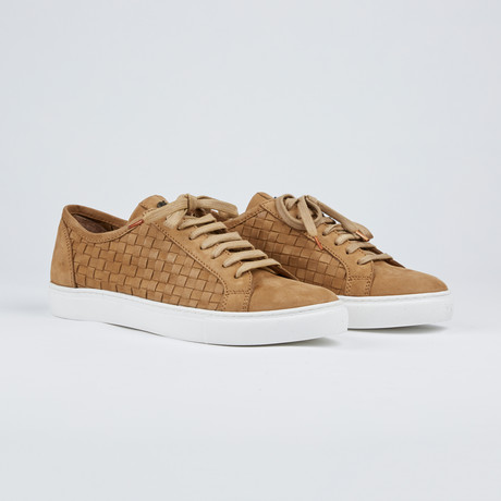 Braided Leather Shoes // Beige (Euro: 40)