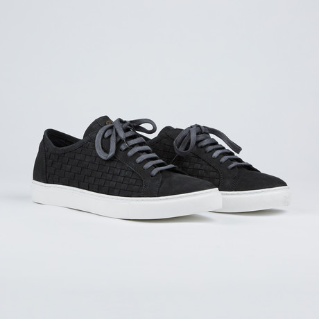 Braided Leather Shoes // Black (Euro: 40)