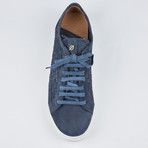 Braided Leather Shoes // Blue (Euro: 40)