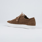 Braided Leather Shoes // Brown (Euro: 41)