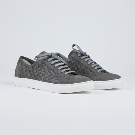 Braided Leather Shoes // Grey (Euro: 40)