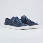Braided Leather Shoes // Blue (Euro: 41)