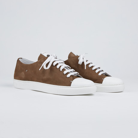 Limited Edition Cap-Toe Shoes // Brown + White (Euro: 40)