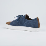 Limited Edition Cap-Toe Shoes // Blue + Brown (Euro: 40)