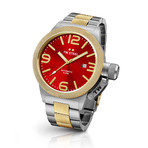 TW Steel Canteen Date Automatic // Stainless Steel + Red (45mm)