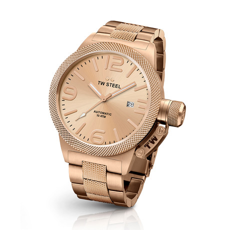 TW Steel Canteen Date Automatic // Rose Gold (45mm)