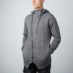 Double Zip Hoodie // Charcoal (XL)