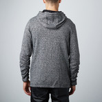 Double Zip Hoodie // Charcoal (L)