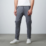 Terry Moto Zip Jogger // Grey (L)