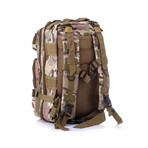 Tactical Nylon Military Backpack // Brown Camo