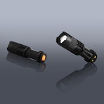 Tactical Flashlight Set // 2 Piece Set // Black