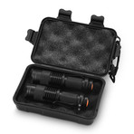 Tactical Flashlight Set // 2 Piece Set // Black