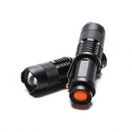 Tactical Flashlight Set // 2 Piece Set // Black