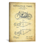 Allen A. Horton Motorcycle Frame Patent Sketch // Vintage (18"W x 26"H x 0.75"D)