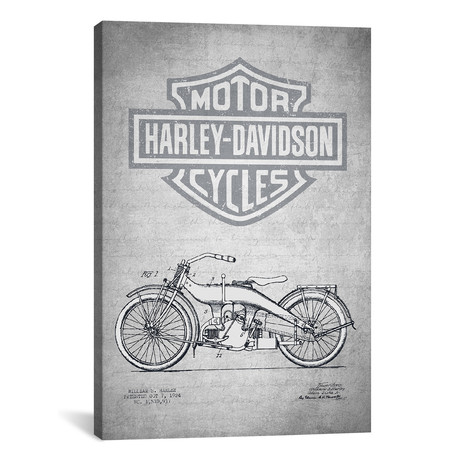 Harley-Davidson Motorcycles III // Aged Pixel (18"W x 26"H x 0.75"D)