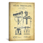 J.W. Holmes Solar Theodolite Patent Sketch // Vintage (18"W x 26"H x 0.75"D)