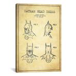 Robert Ringwood Batman Head Dress Patent Sketch // Vintage (18"W x 26"H x 0.75"D)