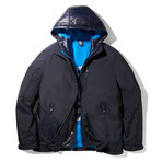 Turbo Puffer Hooded Jacket // Navy (L)