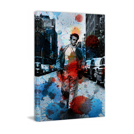 JD Walks NYC Streets Painting Print // Wrapped Canvas (12"W x 18"H x 1.5"D)